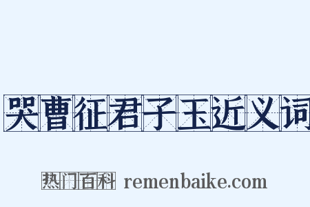 哭曹征君子玉近义词是什么意思的图片